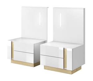 Table de nuit ARCO (lot de 2) Blanc