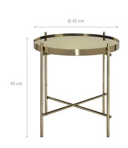 Table d'appoint Ø 43x45cm laiton ancien Laiton - Doré