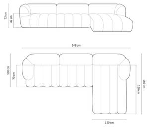 modulares Ecksofa HARRY 5 Sitzplätze Ecru