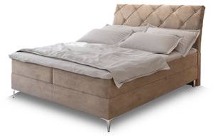 Boxspringbett MACON Beige - Textil - 140 x 120 x 210 cm