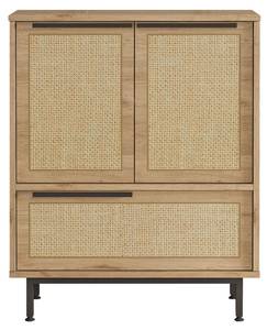 Buffet OCEAN SB75 3D Beige - Bois manufacturé - Matière plastique - 75 x 90 x 36 cm