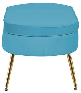 Sitzpouf Birchwood Blau - Textil - 99 x 40 x 44 cm