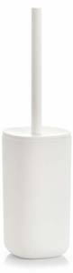 WC-Bürstenständer Kunststoff+WC-Bürste Weiß - Kunststoff - 10 x 36 x 10 cm
