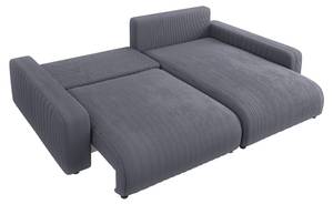 Hildegarde Ecksofa mit Bettfunktion Grau - Ecke davorstehend rechts