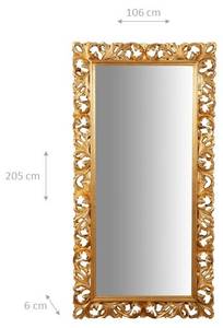 Spiegel FIRENZE Gold - Glas - Massivholz - 6 x 205 x 106 cm