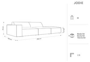 Sofa JODIE 3 Sitzplätze Schwarz