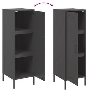 Highboard DE7971 Schwarz - Metall - 39 x 113 x 36 cm