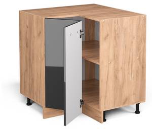 Eckschrank R-Line 37120 Hochglanz Anthrazit - Sonoma Eiche Trüffel Dekor