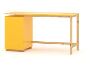 Schreibtisch Holz&MDF 120x60 jaune Gelb