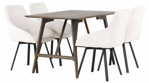 Essgruppe Kaseidon 20 (5-teilig) Braun - Massivholz - 80 x 75 x 120 cm