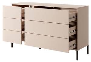 Kommode DAST COD138 6D Pink - Holzwerkstoff - Kunststoff - 138 x 82 x 40 cm