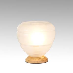 Lampe à poser en verre blanc opaque Blanc - Verre - 28 x 28 x 28 cm