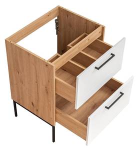 Schrank unter waschbecken MADERA CUW60 Eiche - Weiß