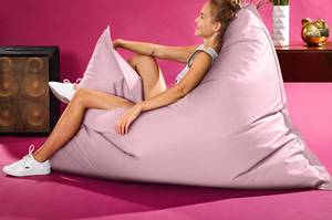 Pouf "Square" XXL 140x180cm - 380 L Vieux rose brillant