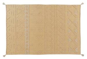 Baumwollteppich Tribu Hönig Beige - Naturfaser - Textil - 140 x 2 x 200 cm
