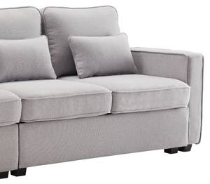 4-Sitzer Sofa Mercury Ⅷ Grau - Holzwerkstoff - Metall - Textil - Holzart/Dekor - Holz teilmassiv - 83 x 87 x 264 cm