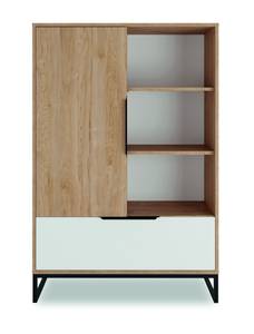 Highboard LENDRI Braun - Weiß - Holzwerkstoff - 90 x 135 x 40 cm