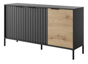 Sideboard RAVIN Schwarz - Eiche Dunkel