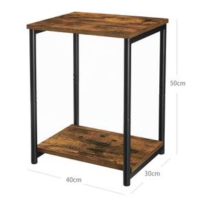 2er-Set Beistelltisch Nachttisch Braun - Holzwerkstoff - 30 x 50 x 40 cm