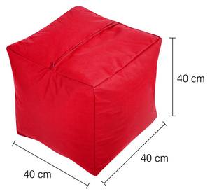 Sitzsack-Hocker Pouf "Cube" 40x40x40cm Rot