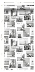 papier peint photo collage plage 7244 Gris - Fibres naturelles - Textile - 53 x 1005 x 1005 cm