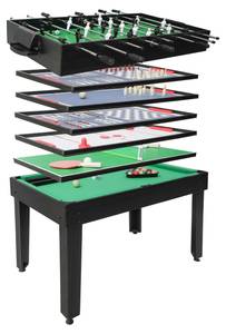 Tischkicker J15 MDF 7in1 Multiplayer Schwarz - Holzwerkstoff - Holzart/Dekor - 107 x 82 x 60 cm