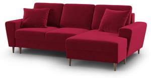 Schlaf-Ecksofa + Box MOGHAN 4 Sitzplätze Rot