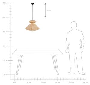 Lampe suspension KEDAYAN Noir - Bleu - Fibres naturelles - 49 x 139 x 49 cm