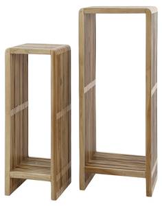 Beistelltisch Razz (2er Set) Beige - Massivholz - 35 x 86 x 25 cm