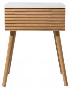 Nachttisch 1 Schublade Beige - Holzwerkstoff - 34 x 56 x 40 cm