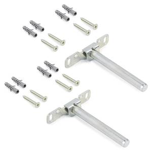 Verdeckter Regalhalter Mirage 2er-Set Silber - Metall - 7 x 4 x 11 cm