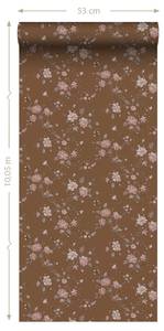 papier peint fleurs 6963 Marron - Fibres naturelles - Textile - 53 x 1005 x 1005 cm