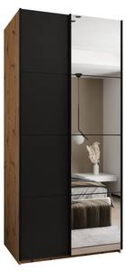 Armoire Lux 3 Noir - Imitation chêne - Largeur : 120 cm