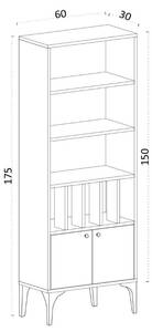 Regal Pollux Beige - Holzwerkstoff - 30 x 175 x 60 cm