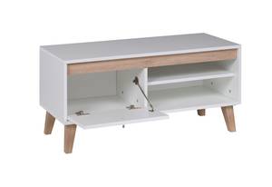 TV-Schrank DUNVOS Weiß - Holzwerkstoff - 100 x 47 x 40 cm