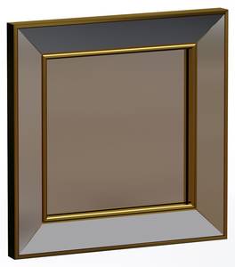 Spiegel Abel 4er 40x40cm Gold Gold - Holz teilmassiv - 40 x 40 x 3 cm