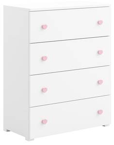 Buffet EMILY SB80 4D Rose foncé - Blanc