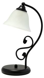 Lampe de table DOROTHEA Noir - Blanc - Verre - Métal - 23 x 38 x 21 cm