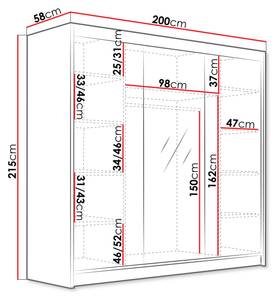 Kleiderschrank Evo VI Schwarz