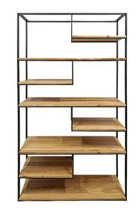 Industrielles Loft-Bücherregal DERA Braun - Massivholz - Holzart/Dekor - 120 x 190 x 35 cm