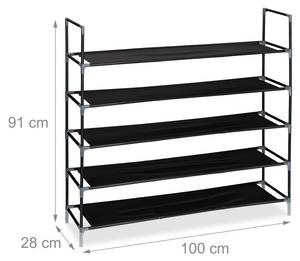 Schuhregal mit Stoffebenen 1 m Höhe: 91 cm