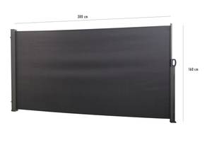 Ausziehbare Seitenmarkise Grau - Kunststoff - 160 x 14 x 300 cm