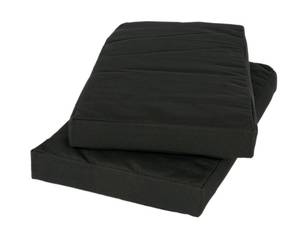 Picknicktisch Kissen 55 cm - 6 Stück Schwarz - Textil - 27 x 5 x 55 cm