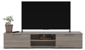 Table de télévision Malika Marron - En partie en bois massif - 173 x 34 x 40 cm