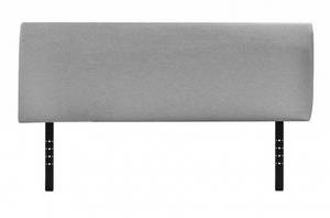 Tête de lit 180x60 cm tissu gris - PAULA Gris - Textile - 186 x 113 x 8 cm