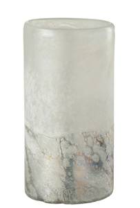 Vase Scavo Weiß - Glas - 12 x 22 x 12 cm