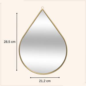 Spiegel Metall Drop 21.2x28.5cm Spiegel Gold - Glas - 2 x 29 x 22 cm