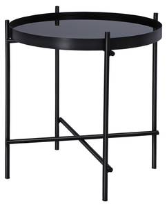 Set de 2 tables d'appoint Ø 43x45cm Noir Noir