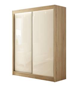 Kleiderschrank PEKA Eiche Sonoma Dekor - Weiß - Breite: 120 cm