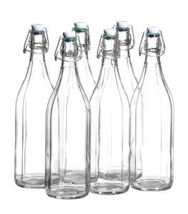 Flasche mit Bügelverschluss (6er Set) Glas - 8 x 32 x 8 cm